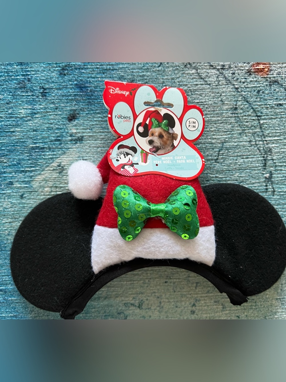 Minnie Mouse Santa pet mouse ears